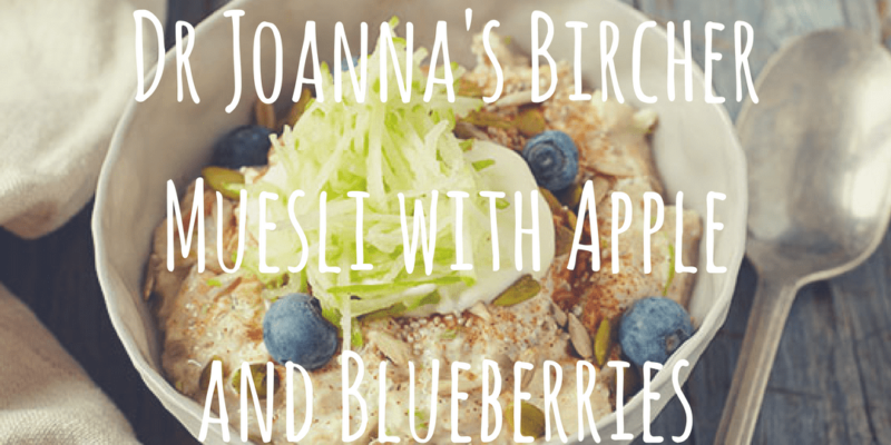 Dr Joanna's Bircher Muesli with Apple and Blueberries