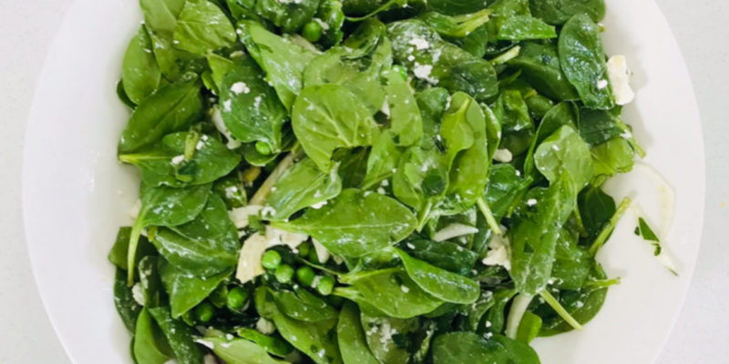 Spinach, Pea, Fennel and Fetta Salad by Dr. Joanna McMillan - Destination Happiness